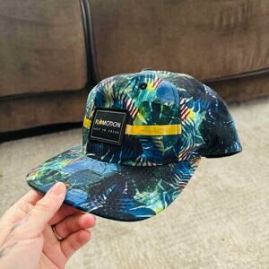 FLOMOTION Tropical Blue + Yellow Adjustable Hat O/S